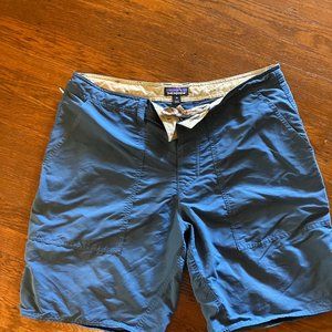 Blue Patagonia Men's Board Shorts, Size 35